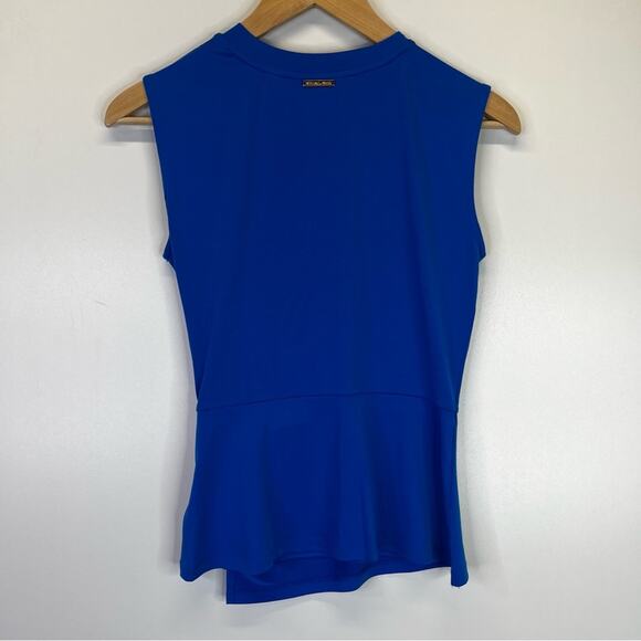 MICHAEL Michael Kors Ring Trip Twist Front blouse grecian blue - PXS - Picture 6 of 10